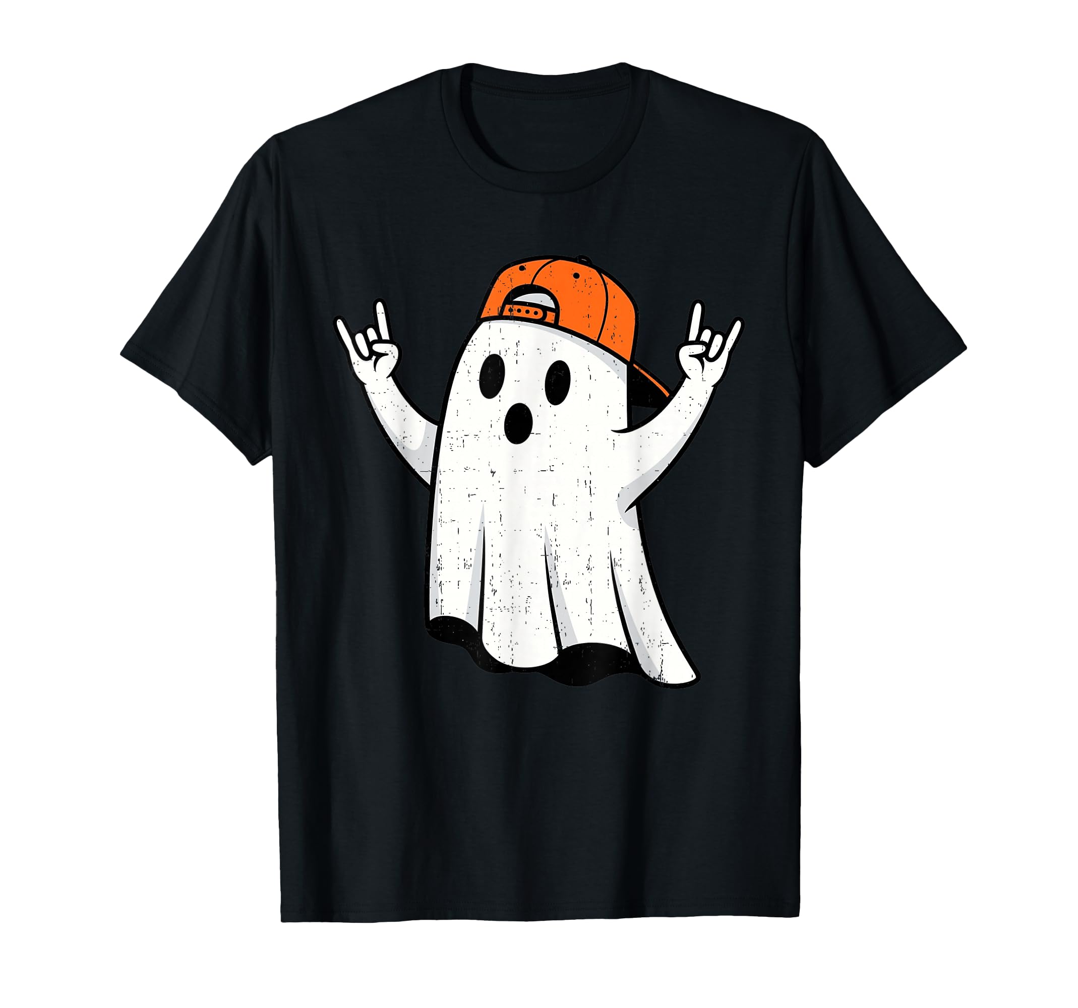 Ghost Rock Hand Halloween Vibes T-Shirt - Casual Everyday Wear Men Women - T-Shirt, Sweatshirt, Hoodie