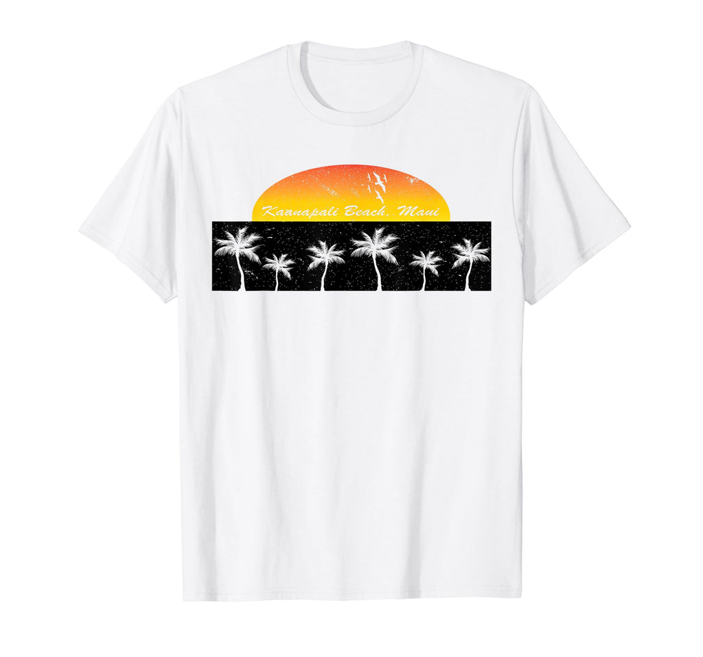 Kaanapali Beach Maui Sunset Beach T-Shirt - Unique Graphic Men Women - T-Shirt, Sweatshirt, Hoodie
