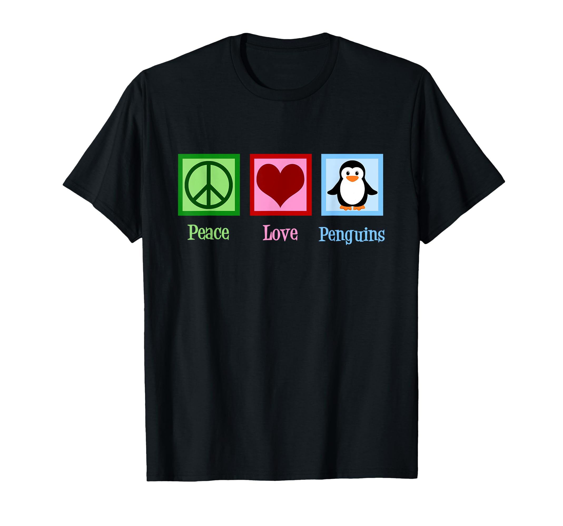 Peace Love Penguins T-Shirt - Custom Art Print Men Women - T-Shirt, Sweatshirt, Hoodie
