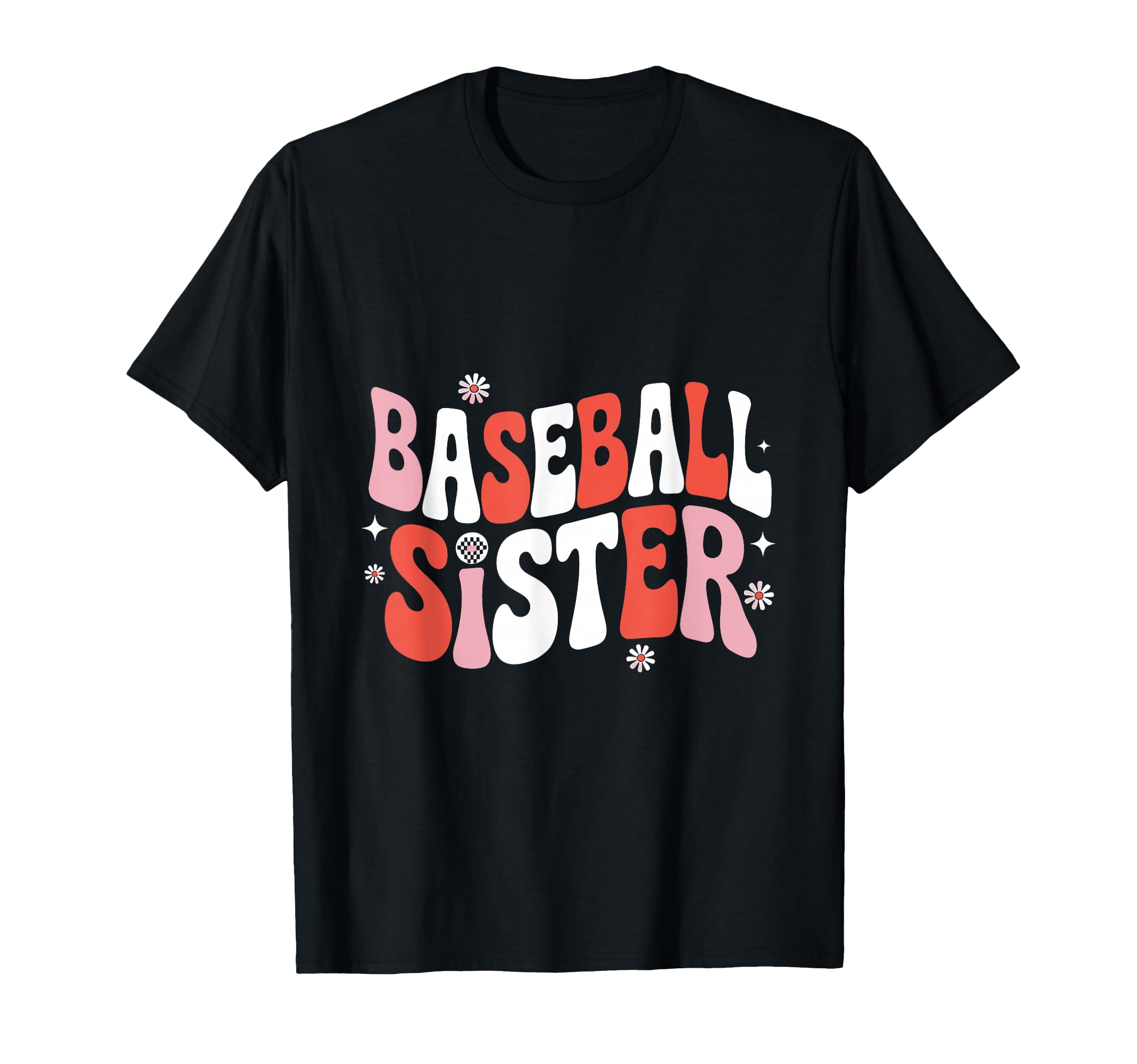 Baseball Sister Groovy Sports Little T-Shirt - Aesthetic Graphic Men Women - T-Shirt, Sweatshirt, Hoodie