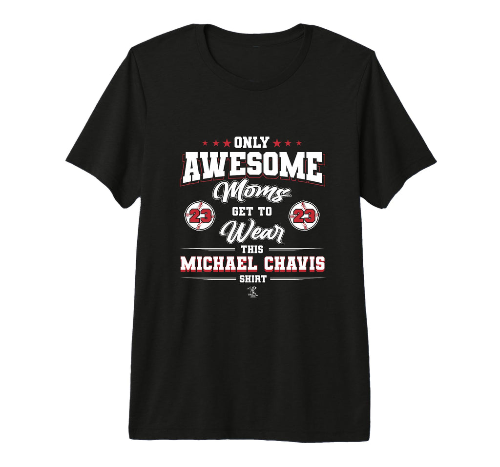 Michael Chavis Awesome Moms Tri Blend T-Shirt - Aesthetic Graphic Men Women - T-Shirt, Sweatshirt, Hoodie