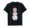 Family Funny Baseball Sports Santa Hat T-Shirt - Minimalist Print Unisex - T-Shirt, Sweatshirt, Hoodie