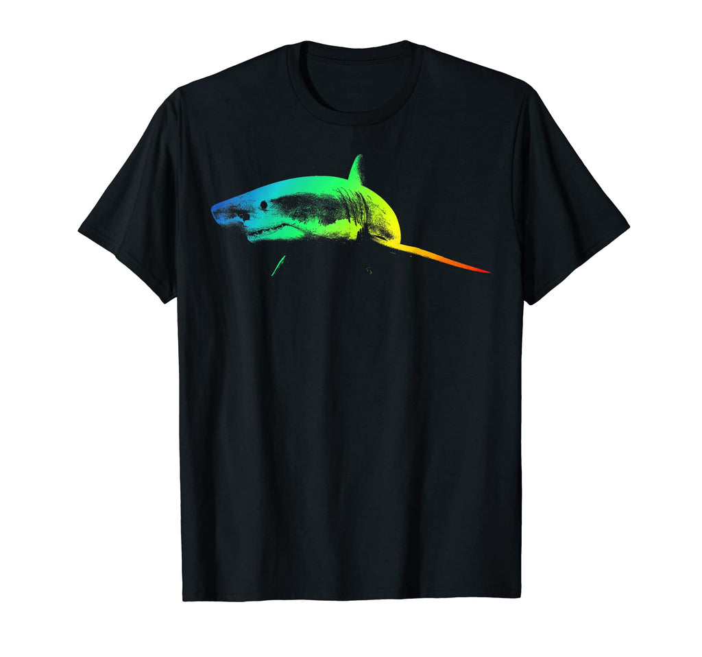 Shark Colorful Rainbow T-Shirt - Trendy Graphic for Adults - T-Shirt, Sweatshirt, Hoodie