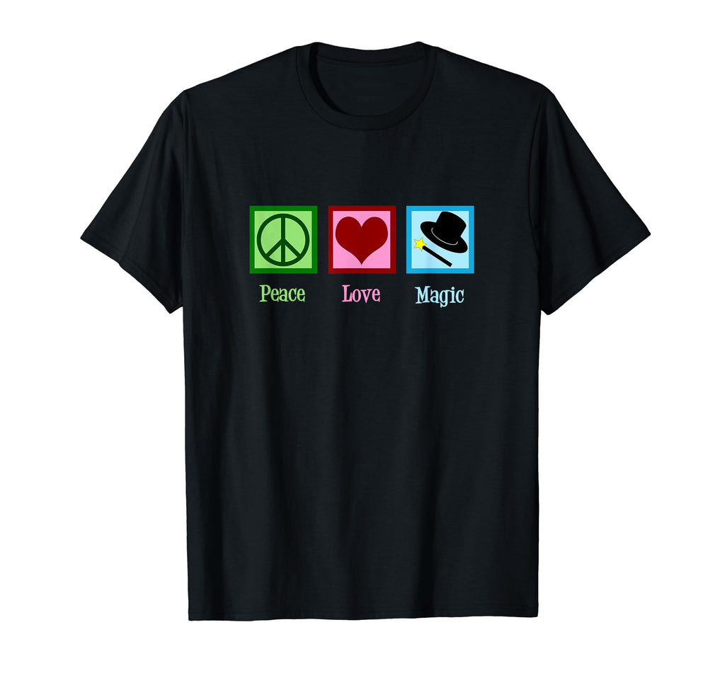 Peace Love Magic Magician Gift T-Shirt - Trendy Graphic Men Women - T-Shirt, Sweatshirt, Hoodie