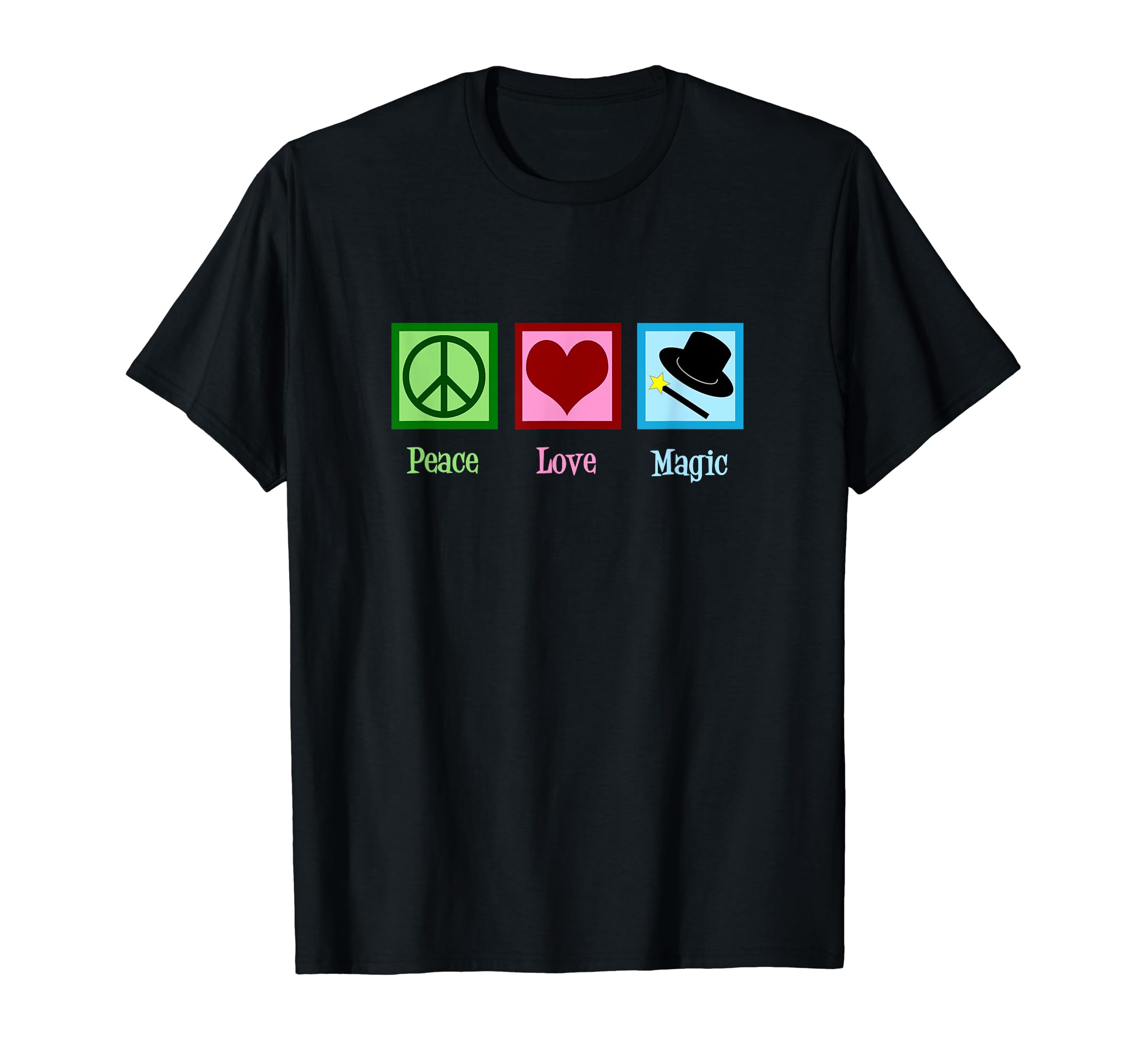 Peace Love Magic Magician Gift T-Shirt - Trendy Graphic Men Women - T-Shirt, Sweatshirt, Hoodie
