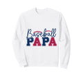 Baseball Papa Red Blue Varsity Sweatshirt - Graphic Print for Adults - T-Shirt, Sweatshirt, Hoodie