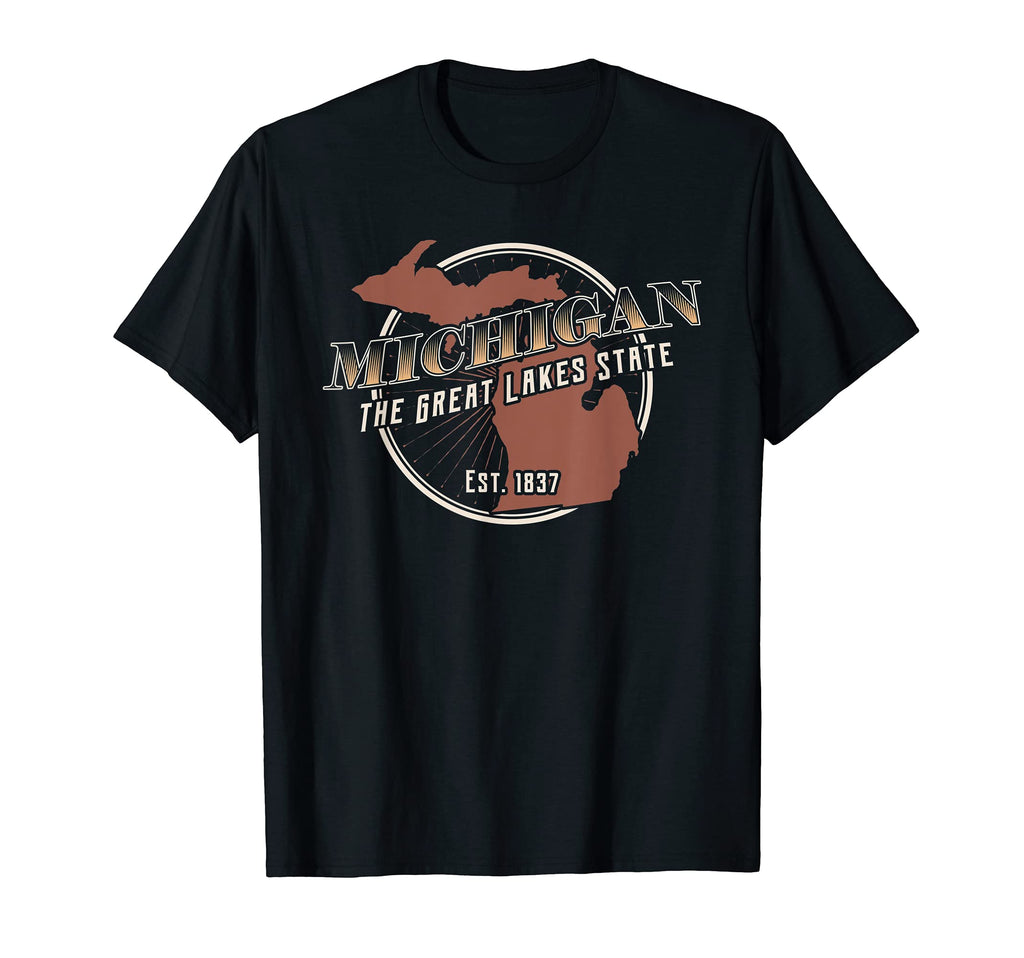 Michigan Distressed State Map T-Shirt - Minimalist Print Unisex - T-Shirt, Sweatshirt, Hoodie