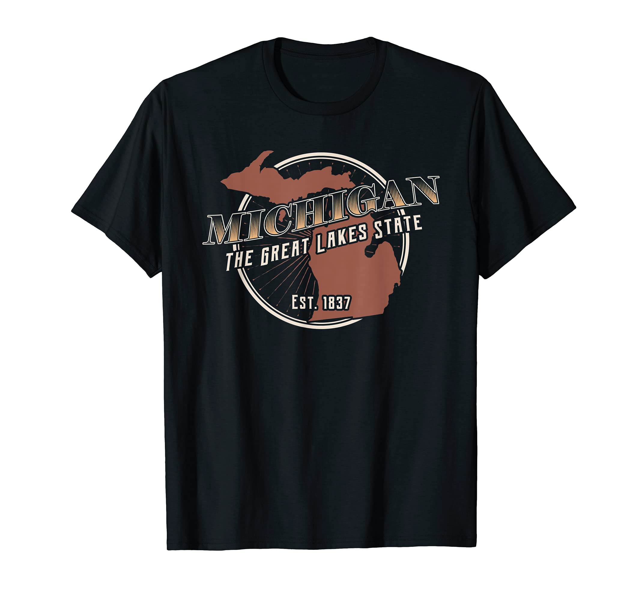 Michigan Distressed State Map T-Shirt - Minimalist Print Unisex - T-Shirt, Sweatshirt, Hoodie