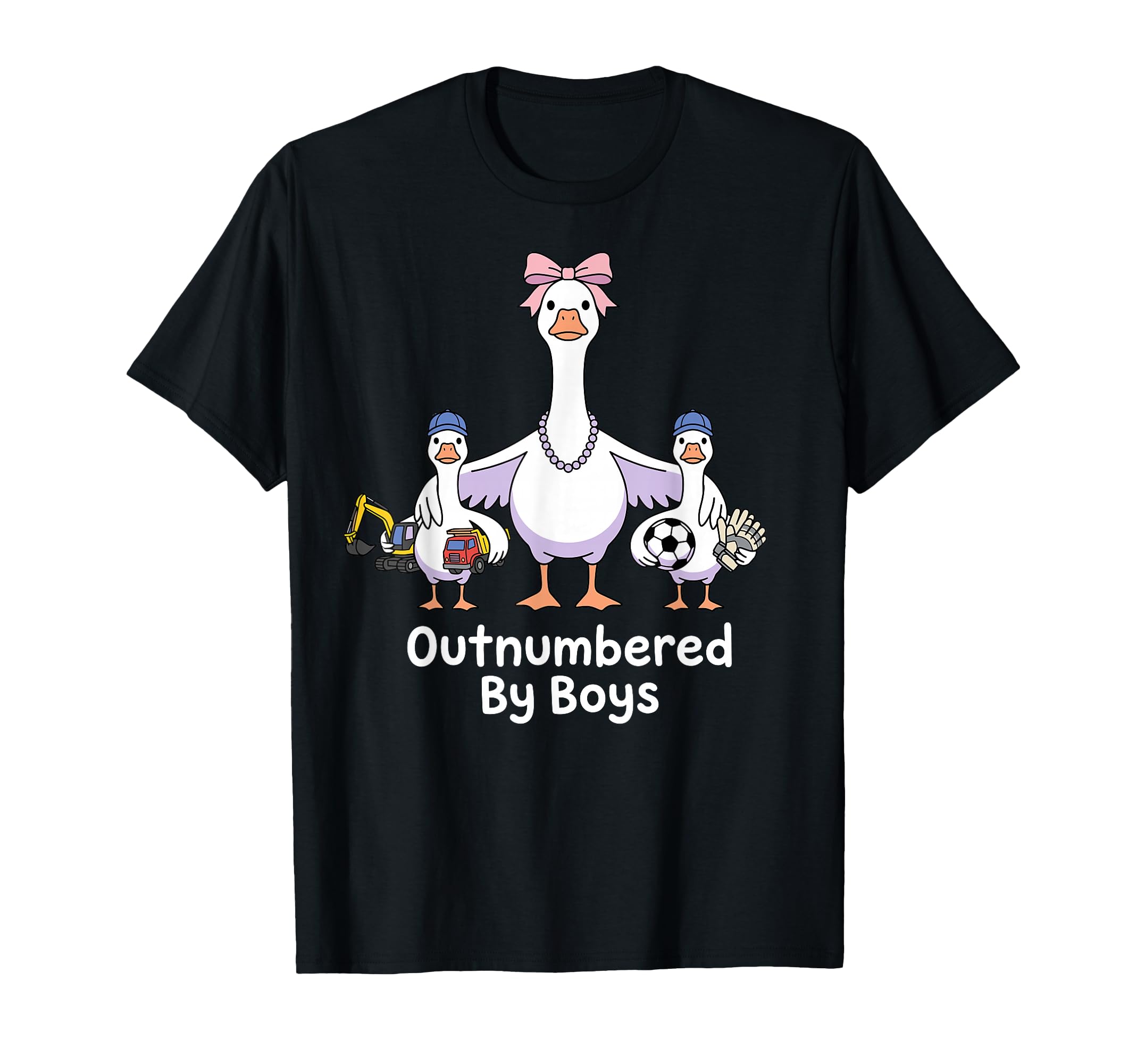 Funny Goose Mom Outnumbered Mothers T-Shirt - Custom Art Print Men Women - T-Shirt, Sweatshirt, Hoodie