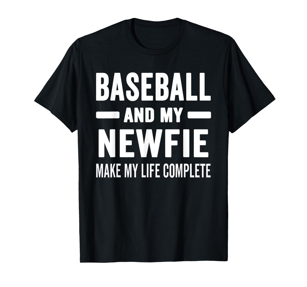 Baseball And My Newfie Mama Dog Lover T-Shirt - Novelty Apparel Unisex - T-Shirt, Sweatshirt, Hoodie