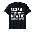 Baseball And My Newfie Mama Dog Lover T-Shirt - Novelty Apparel Unisex - T-Shirt, Sweatshirt, Hoodie