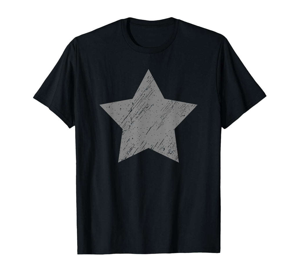 Star Distressed Gray Star T-Shirt - Custom Art Print Men Women - T-Shirt, Sweatshirt, Hoodie