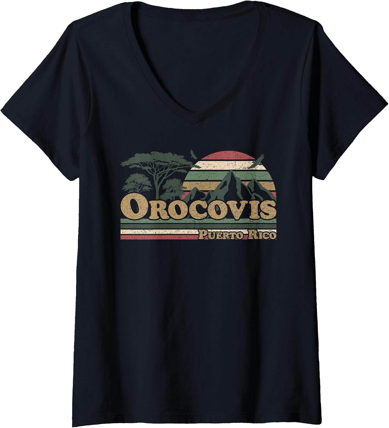 Vintage Boricua Nature Sunset Merch. - Adult & Kids T-Shirts, Sweatshirts & Hoodies apparel design preview 1