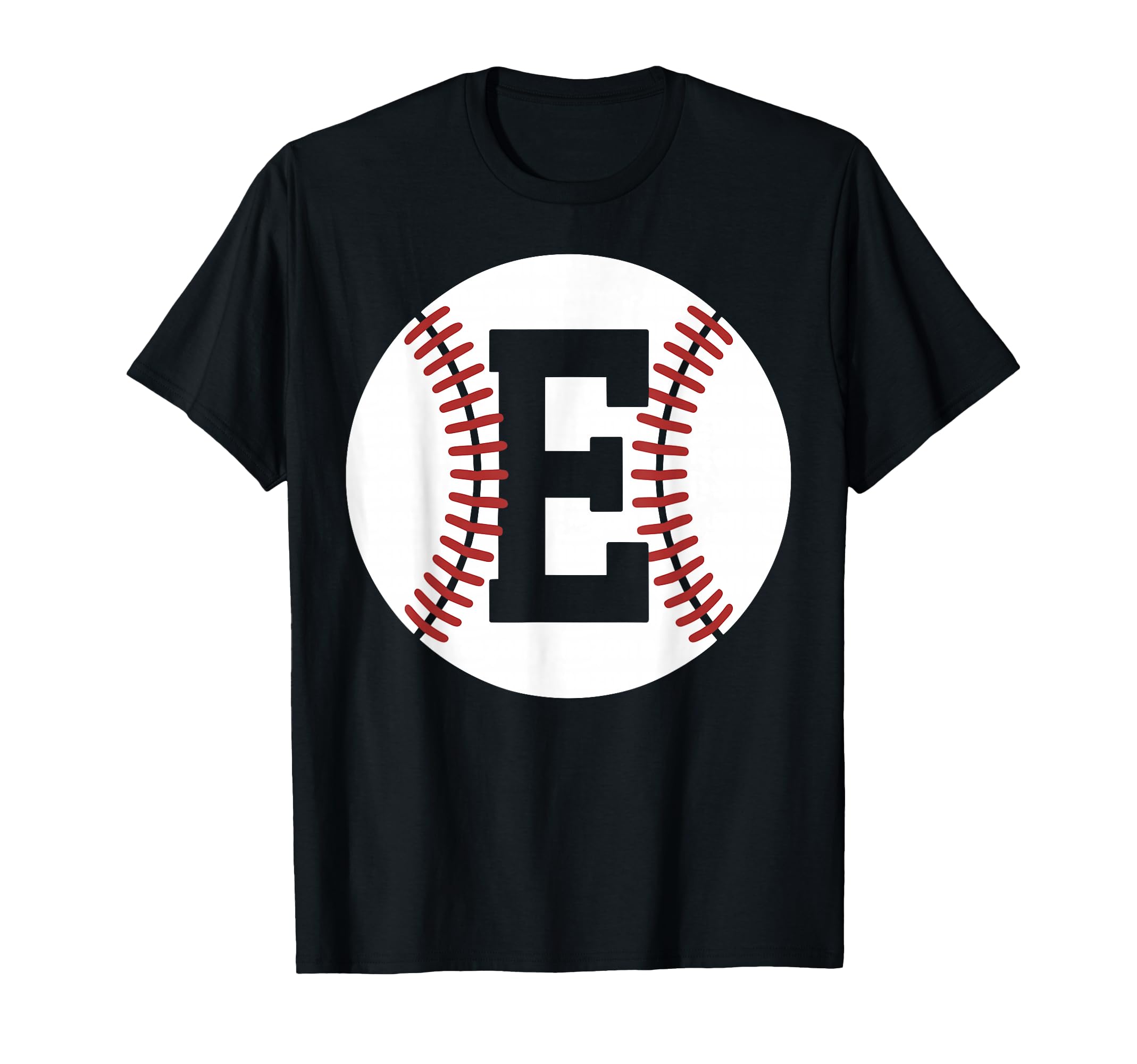 White Baseball Sport Monogram Name T-Shirt - Fun Novelty Design Unisex - T-Shirt, Sweatshirt, Hoodie