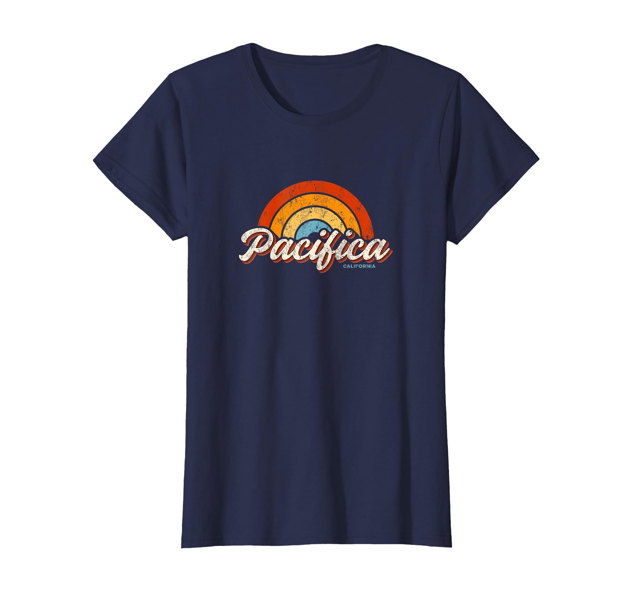 Pacifica California Ca Rainbow 70S T-Shirt - Streetwear Style Men Women - T-Shirt, Sweatshirt, Hoodie