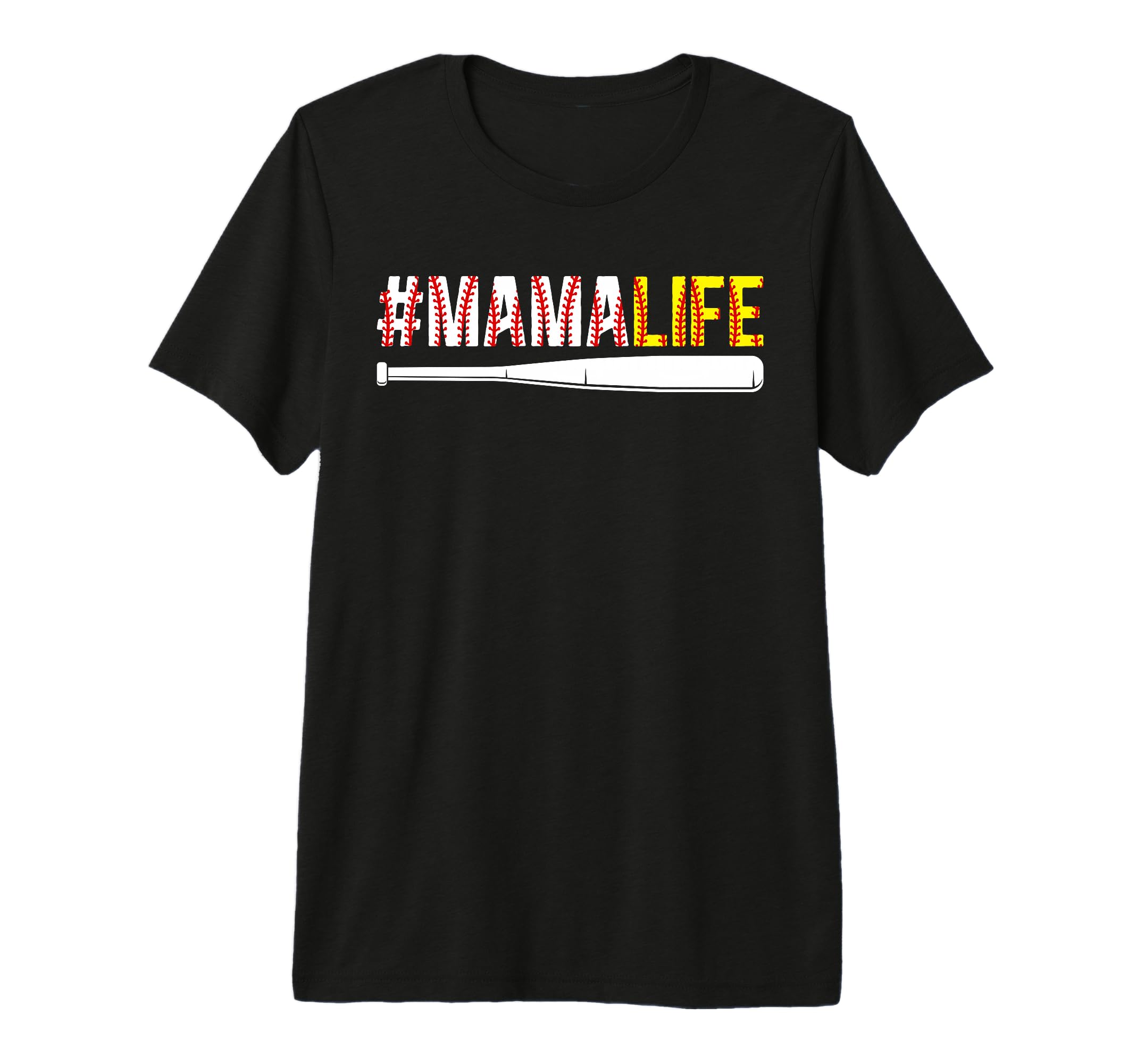 Baseball Softball Mama Life Softball T-Shirt - Custom Art Print Men Women - T-Shirt, Sweatshirt, Hoodie