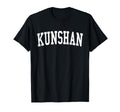 Kunshan China Distressed White Varsity T-Shirt - Minimalist Print Men Women - T-Shirt, Sweatshirt, Hoodie
