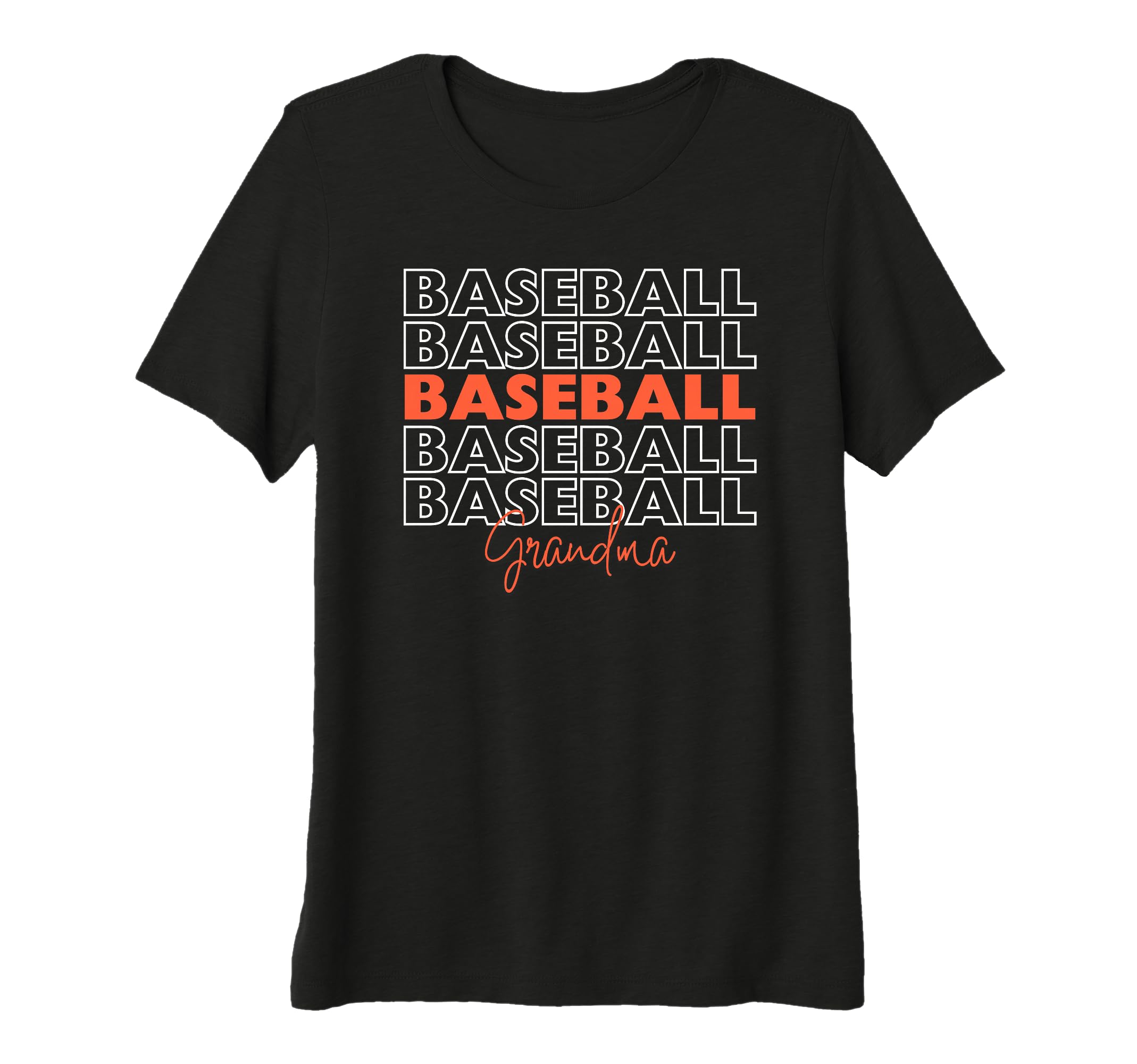 Womens Baseball Grandma Orange T-Shirt - Streetwear Style for Adults - T-Shirt, Sweatshirt, Hoodie