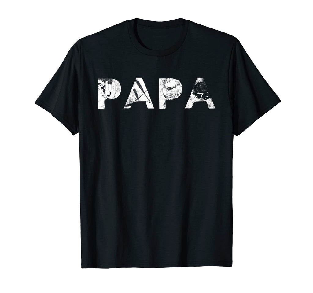 Baseball Player Papa Dad Great Father T-Shirt - Novelty Apparel for Adults - T-Shirt, Sweatshirt, Hoodie