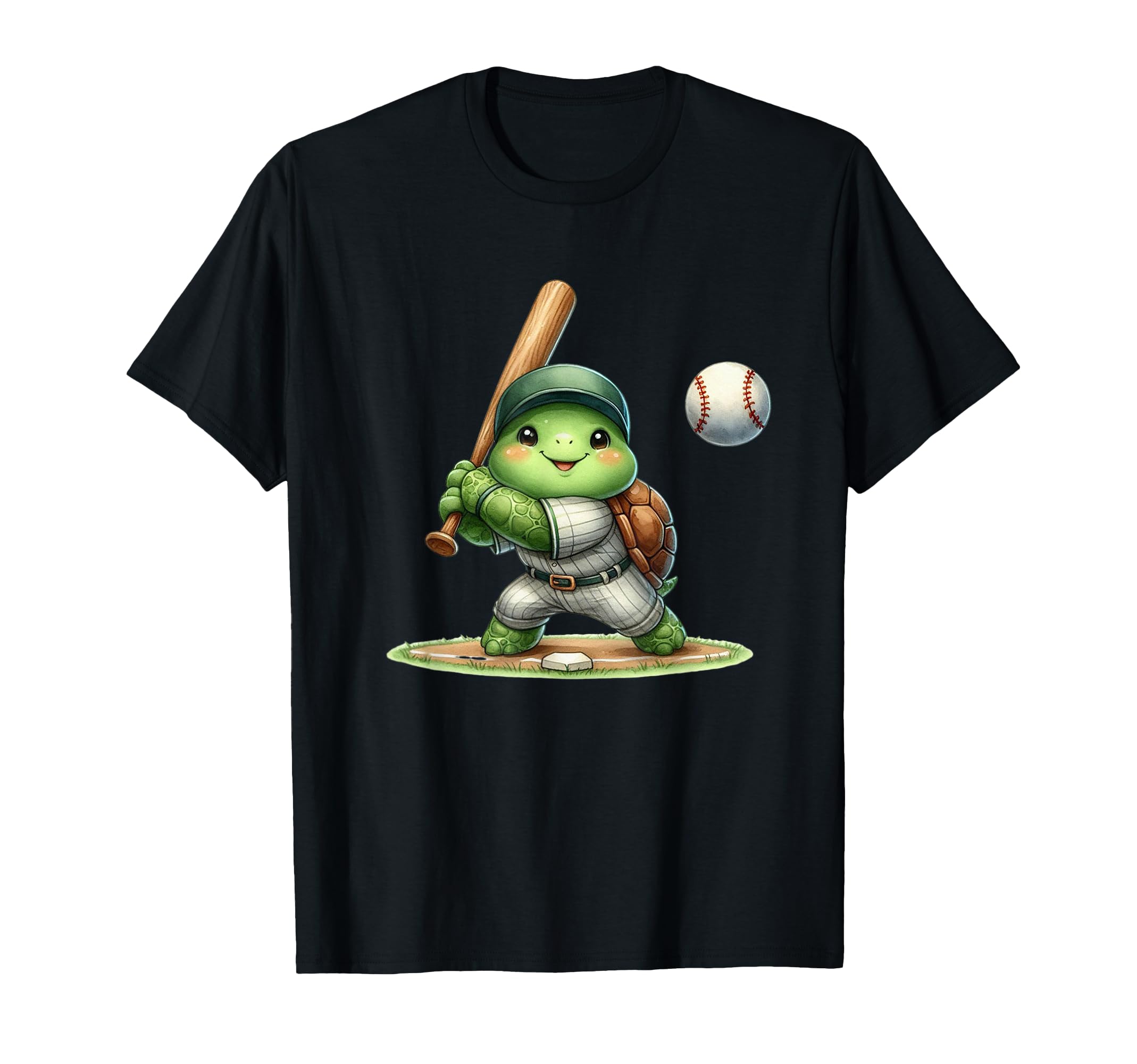 Adorable Turtle Baseball Player Hitting T-Shirt - Streetwear Style Unisex - T-Shirt, Sweatshirt, Hoodie