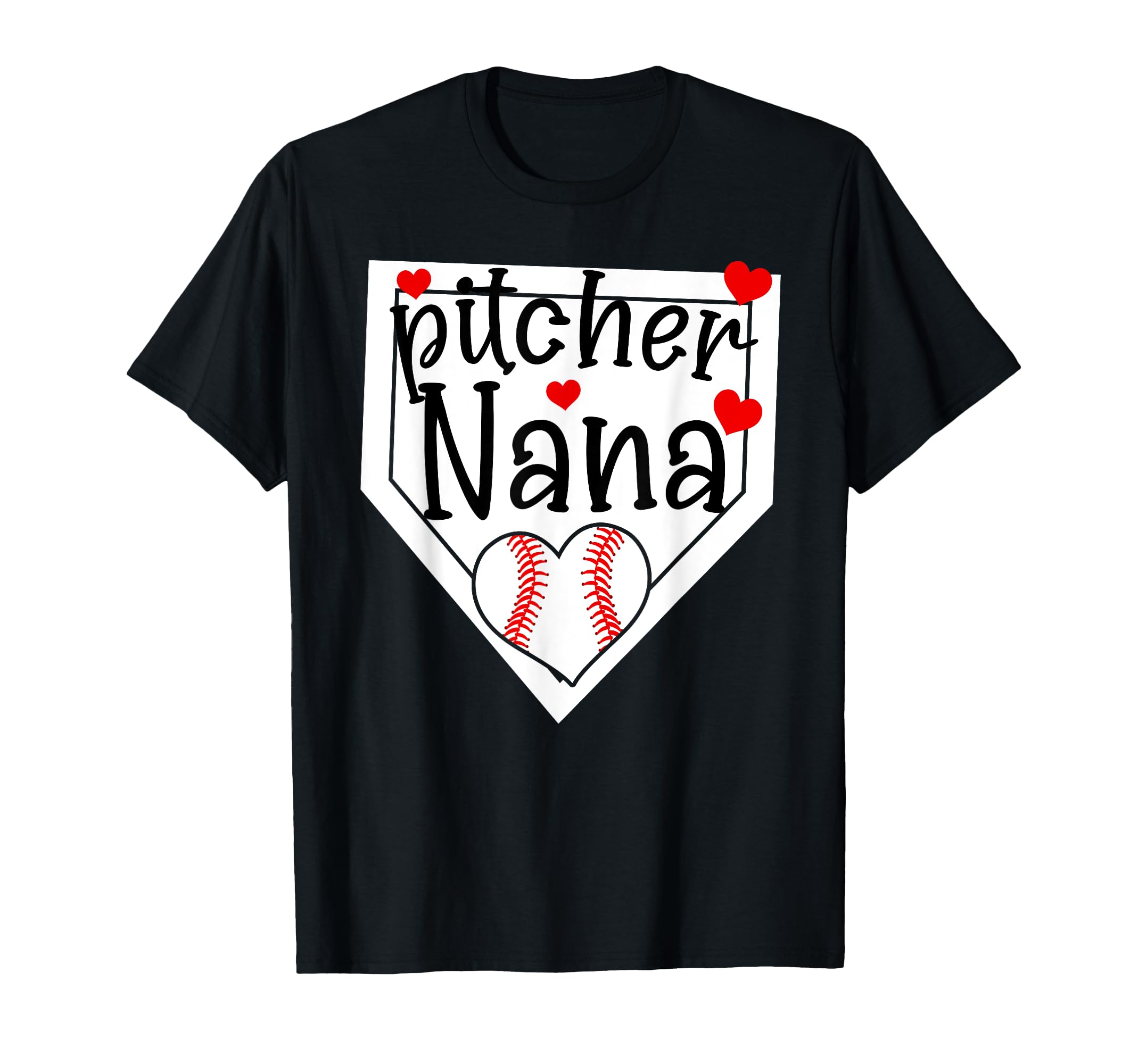 Baseball Pitcher Nana Grandma Nana T-Shirt - Graphic Print for Adults - T-Shirt, Sweatshirt, Hoodie
