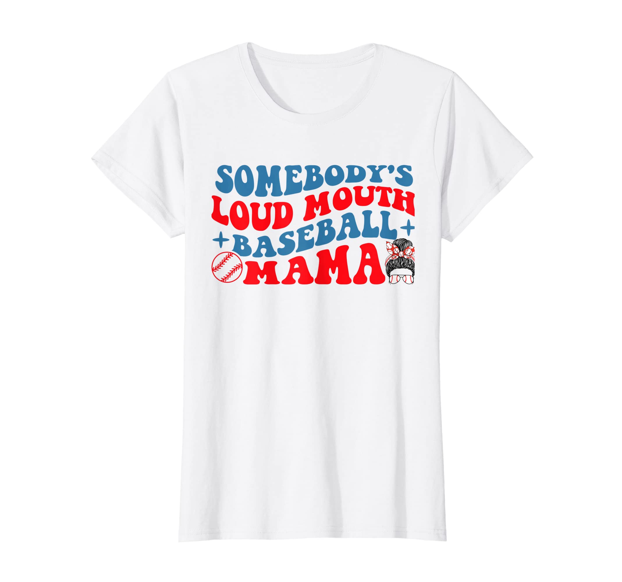 Womens Somebodys Loud Mouth Baseball T-Shirt - Minimalist Print Unisex - T-Shirt, Sweatshirt, Hoodie