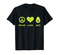 Peace Love Avocado T-Shirt - Fun Novelty Design Men Women - T-Shirt, Sweatshirt, Hoodie