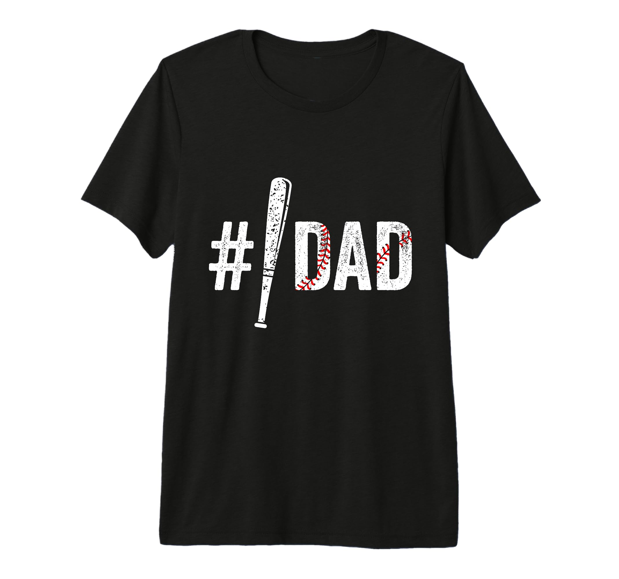 Mens Number One Baseball Dad Gifts T-Shirt - Custom Art Print Unisex - T-Shirt, Sweatshirt, Hoodie
