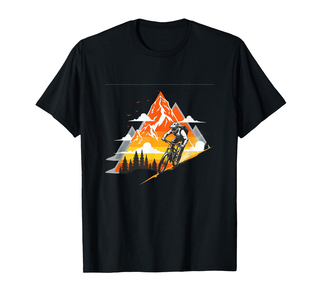 Mountain Bike Sunset Cycling Adventure T-Shirt - Unique Graphic Unisex - T-Shirt, Sweatshirt, Hoodie