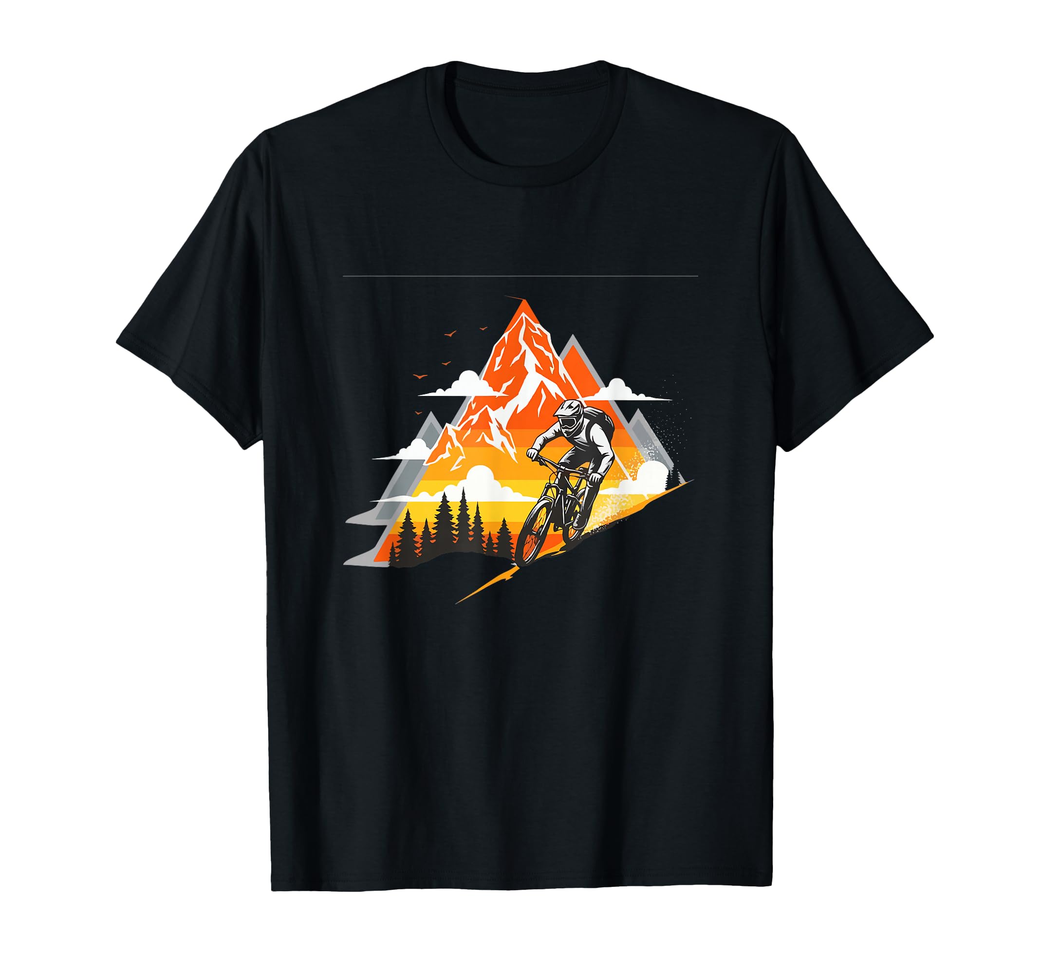 Mountain Bike Sunset Cycling Adventure T-Shirt - Unique Graphic Unisex - T-Shirt, Sweatshirt, Hoodie