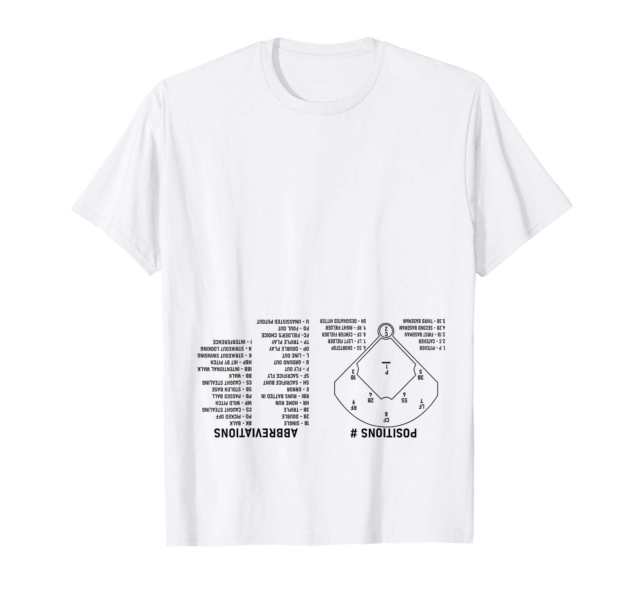 Funny Upside Down Baseball T-Shirt - Casual Everyday Wear Men Women - T-Shirt, Sweatshirt, Hoodie