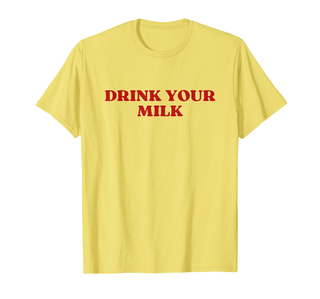 Drink Your Milk Y2K Aesthetic T-Shirt - Trendy Graphic Men Women - T-Shirt, Sweatshirt, Hoodie