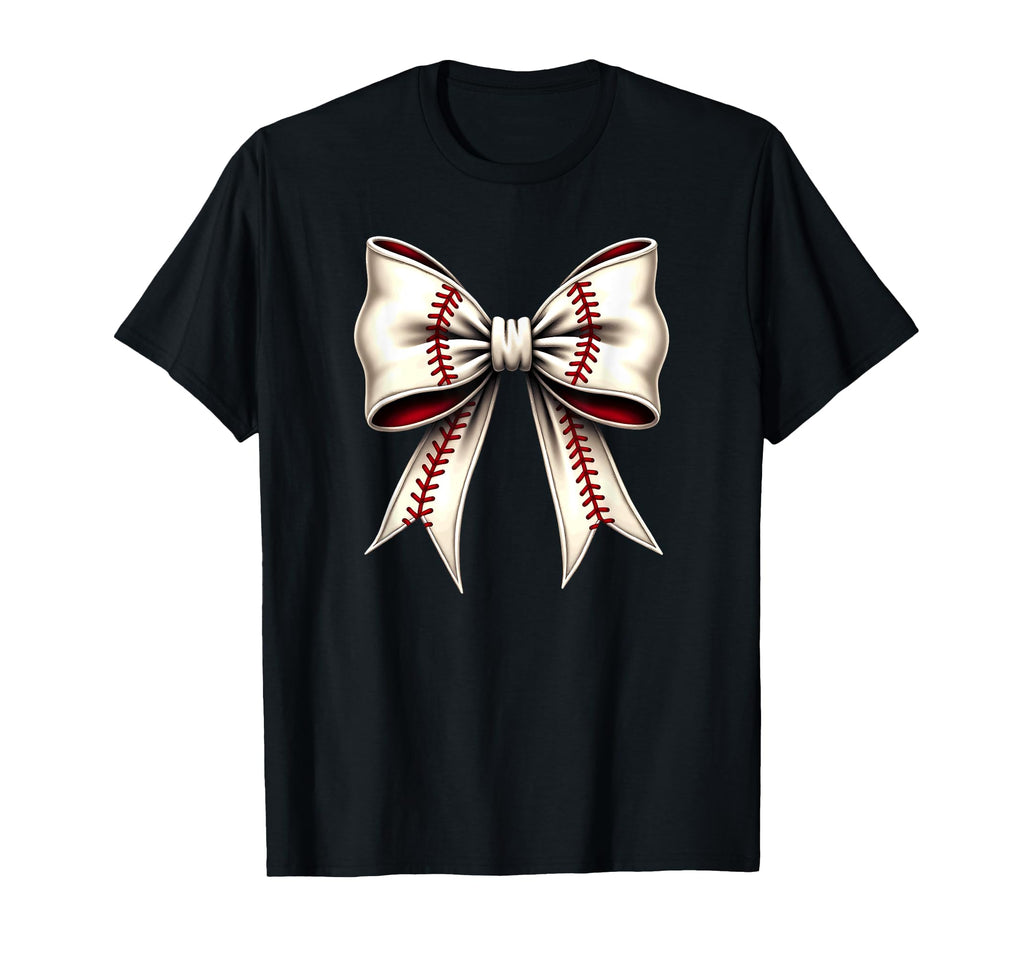 Baseball Coquette Bow Mommy T-Shirt - Novelty Apparel for Adults - T-Shirt, Sweatshirt, Hoodie