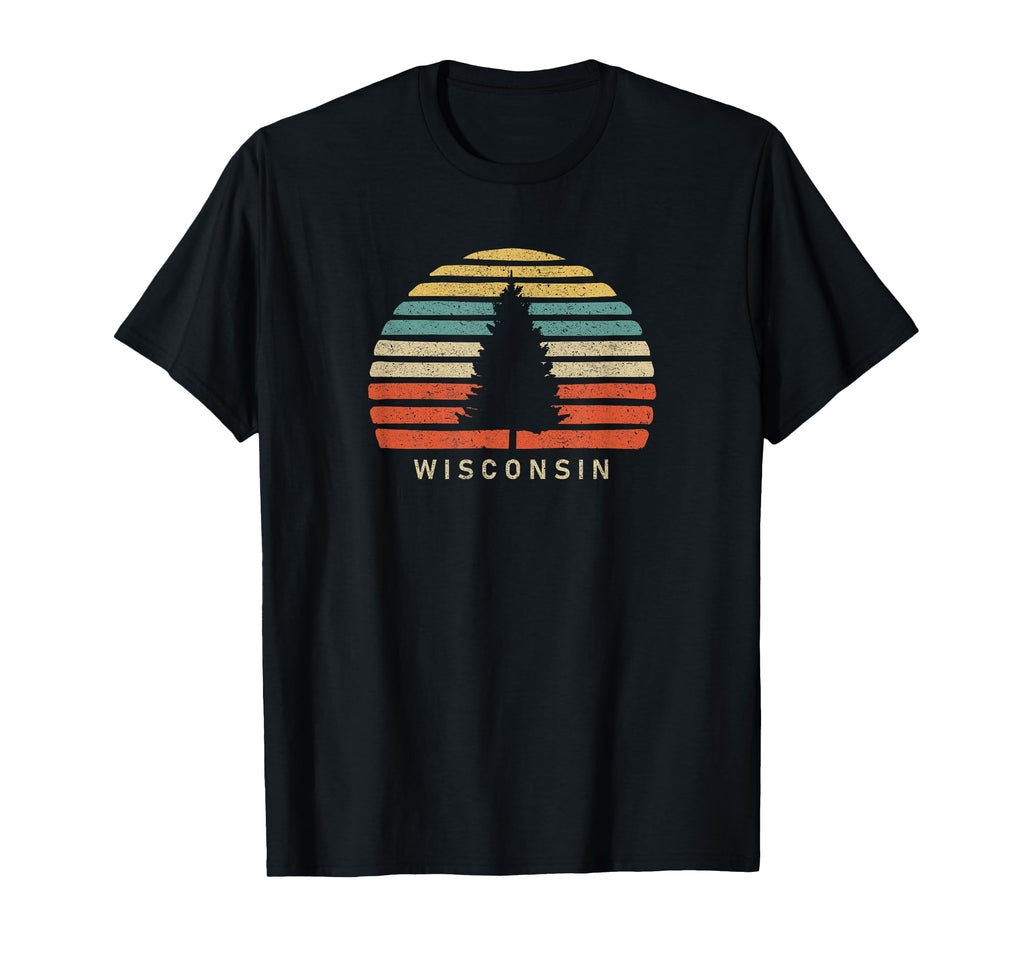 Sunset Wisconsin Pine Tree T-Shirt - Custom Art Print Men Women - T-Shirt, Sweatshirt, Hoodie
