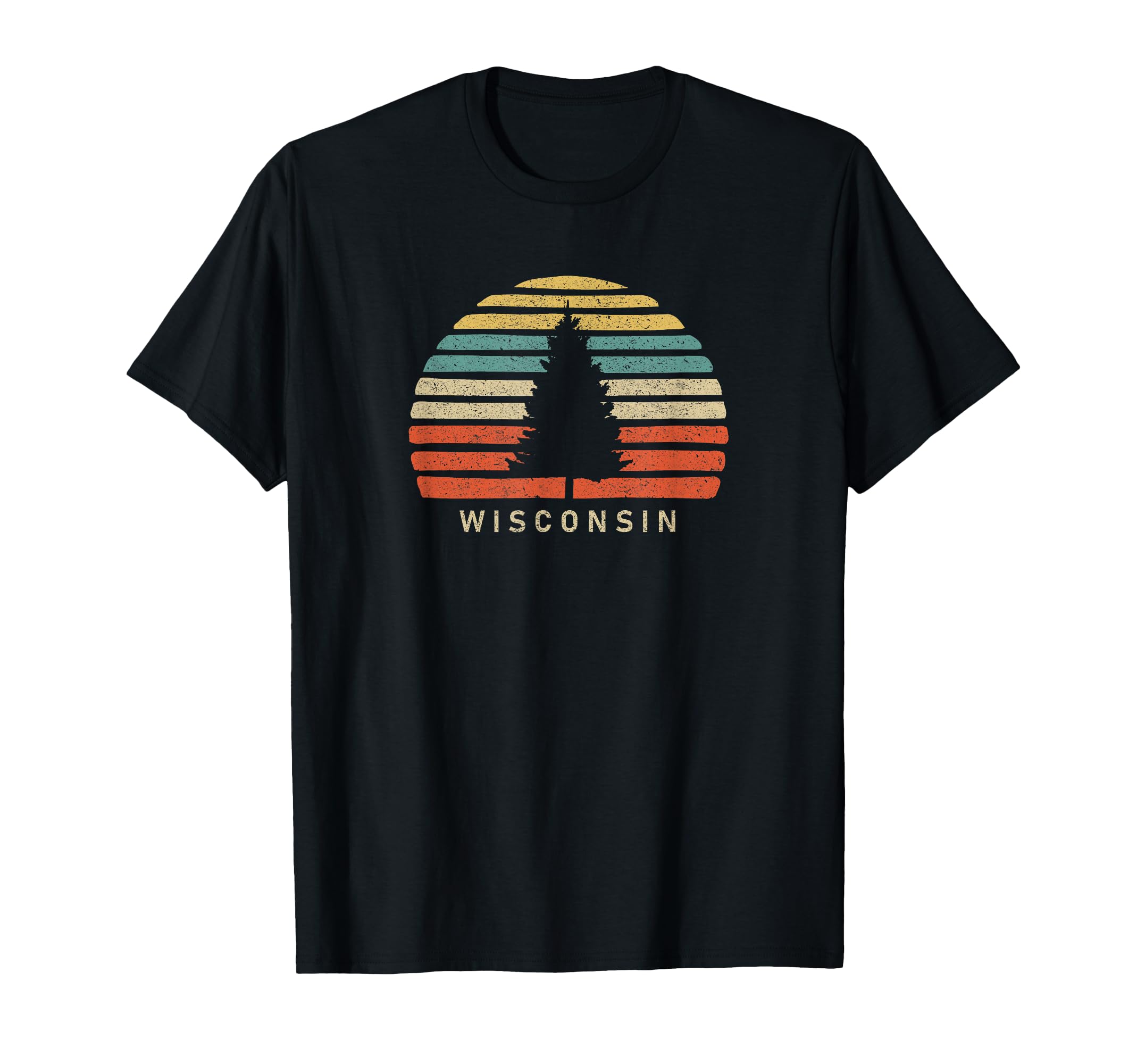 Sunset Wisconsin Pine Tree T-Shirt - Custom Art Print Men Women - T-Shirt, Sweatshirt, Hoodie