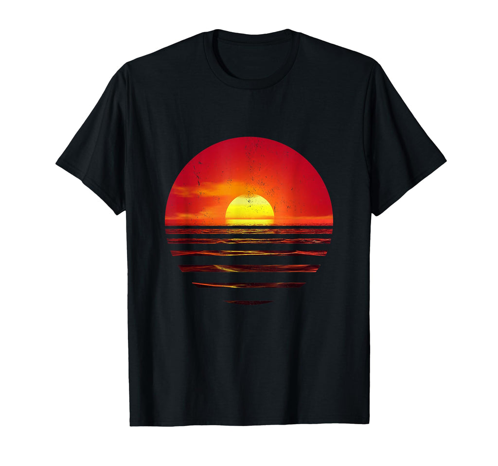 Sunset Over Ocean Beach Sunrise T-Shirt - Casual Everyday Wear Men Women - T-Shirt, Sweatshirt, Hoodie