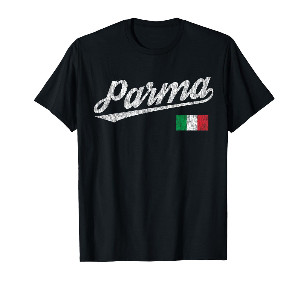 Parma Italy Flag Distressed T-Shirt - Aesthetic Graphic for Adults - T-Shirt, Sweatshirt, Hoodie