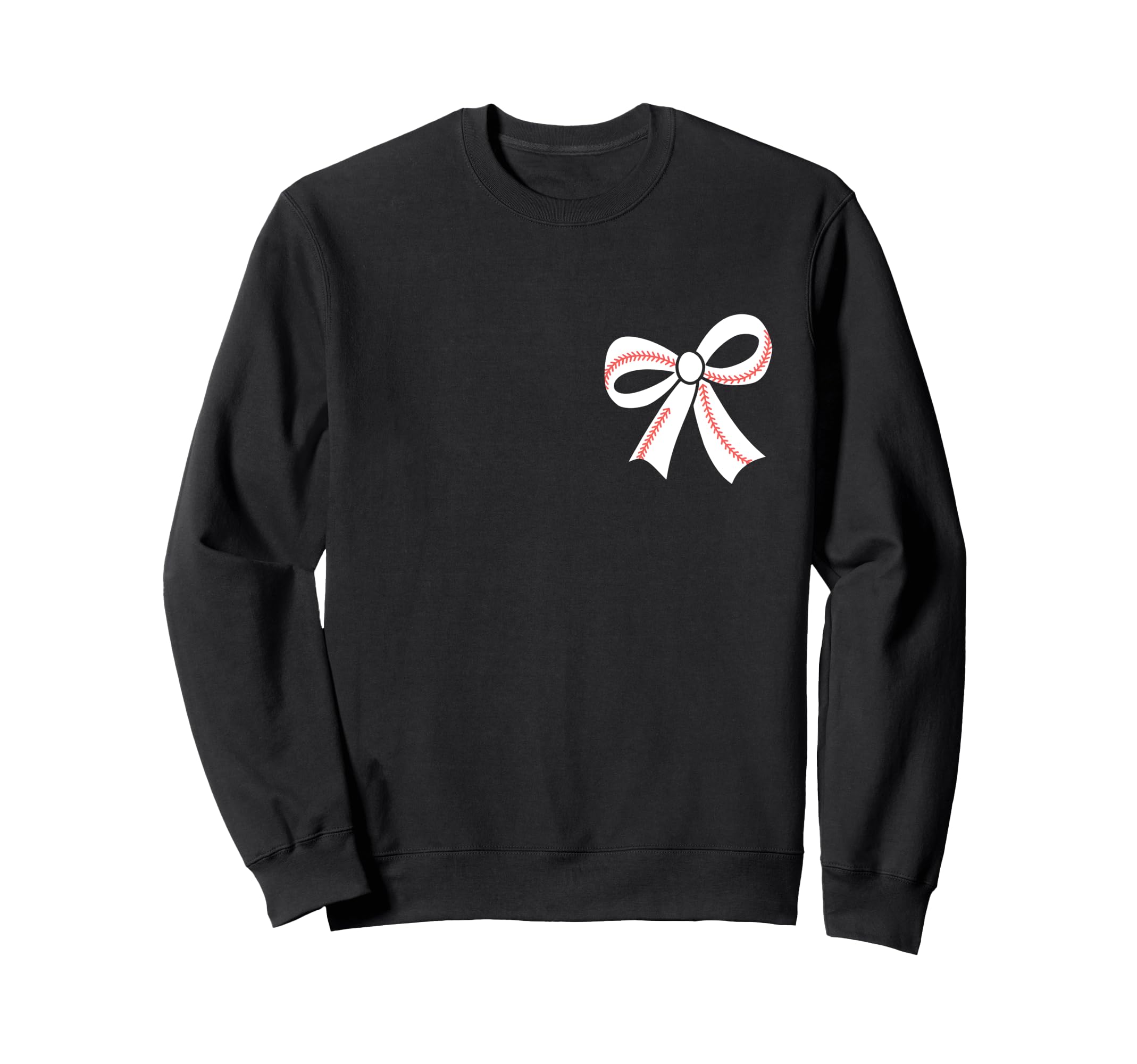 Baseball Bow Baseball Mom Mama Sweatshirt - Graphic Print Unisex - T-Shirt, Sweatshirt, Hoodie