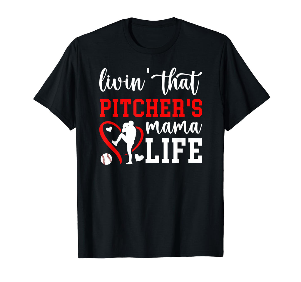 Baseball Pitcher Mama Life Baseball T-Shirt - Minimalist Print Unisex - T-Shirt, Sweatshirt, Hoodie