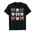 Baseball Coquette Bow Mom Sister T-Shirt - Custom Art Print Men Women - T-Shirt, Sweatshirt, Hoodie