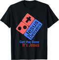 Jesus Delivers Get The Door It's Funny - Adult & Kids T-Shirts, Sweatshirts & Hoodies apparel design preview 1