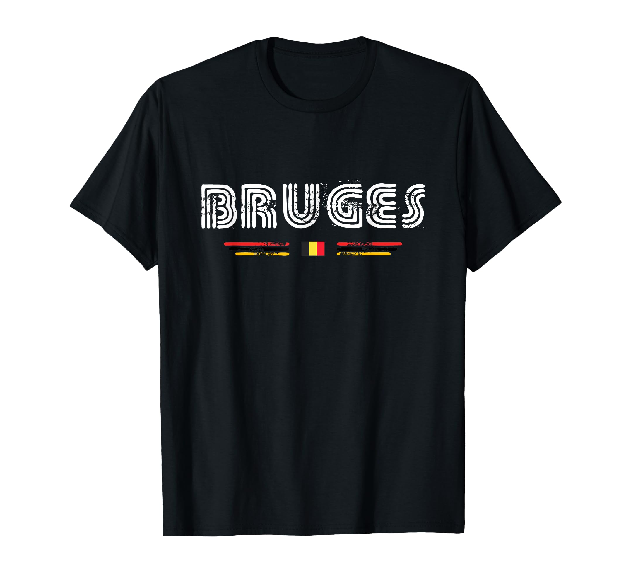 Bruges Belgium Austria 70S 80S Type Flag T-Shirt - Graphic Print Men Women - T-Shirt, Sweatshirt, Hoodie