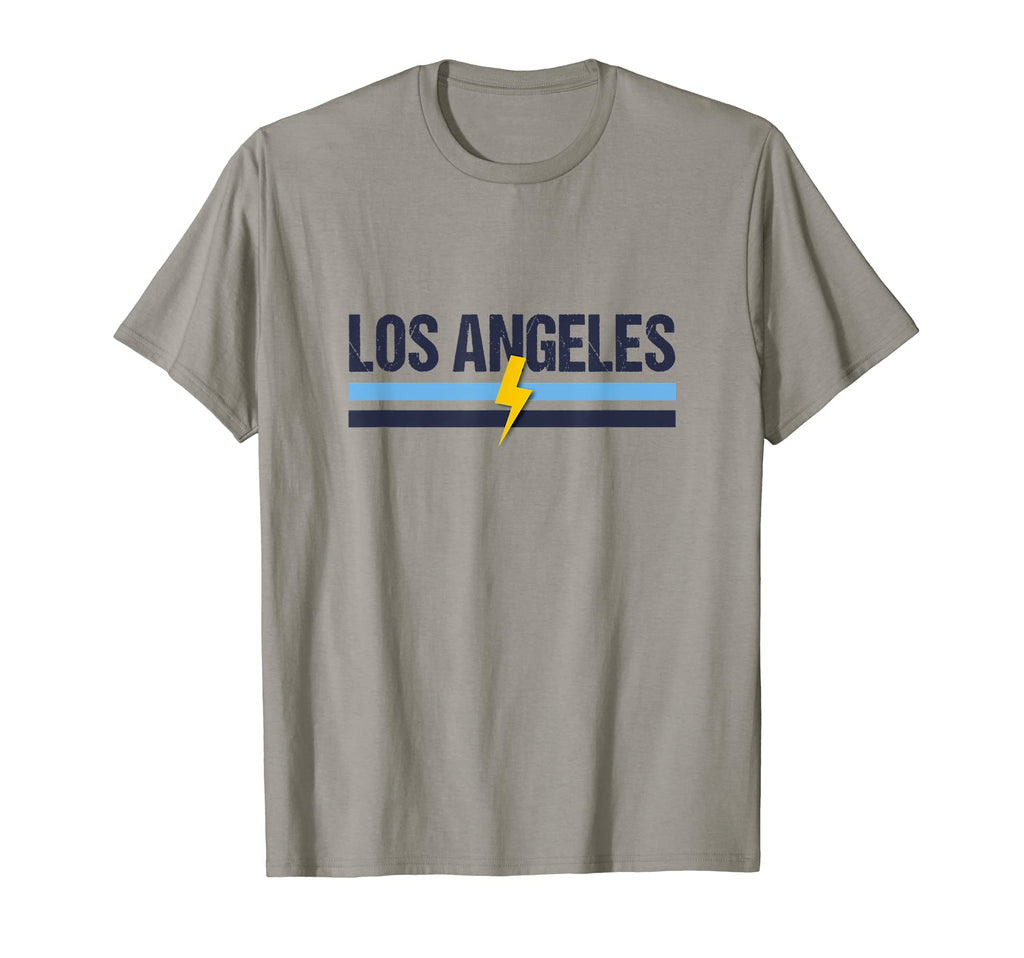 La Los Angeles Light Blue Yellow Stripes T-Shirt - Unique Graphic Unisex - T-Shirt, Sweatshirt, Hoodie