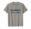 La Los Angeles Light Blue Yellow Stripes T-Shirt - Unique Graphic Unisex - T-Shirt, Sweatshirt, Hoodie