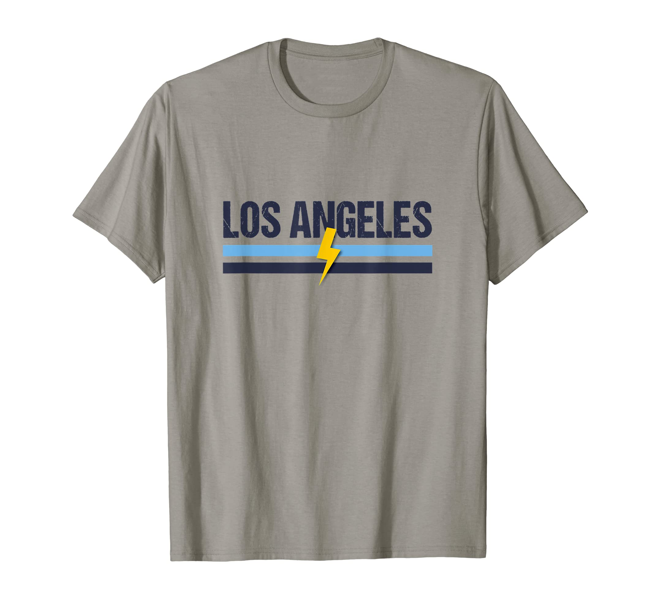 La Los Angeles Light Blue Yellow Stripes T-Shirt - Unique Graphic Unisex - T-Shirt, Sweatshirt, Hoodie