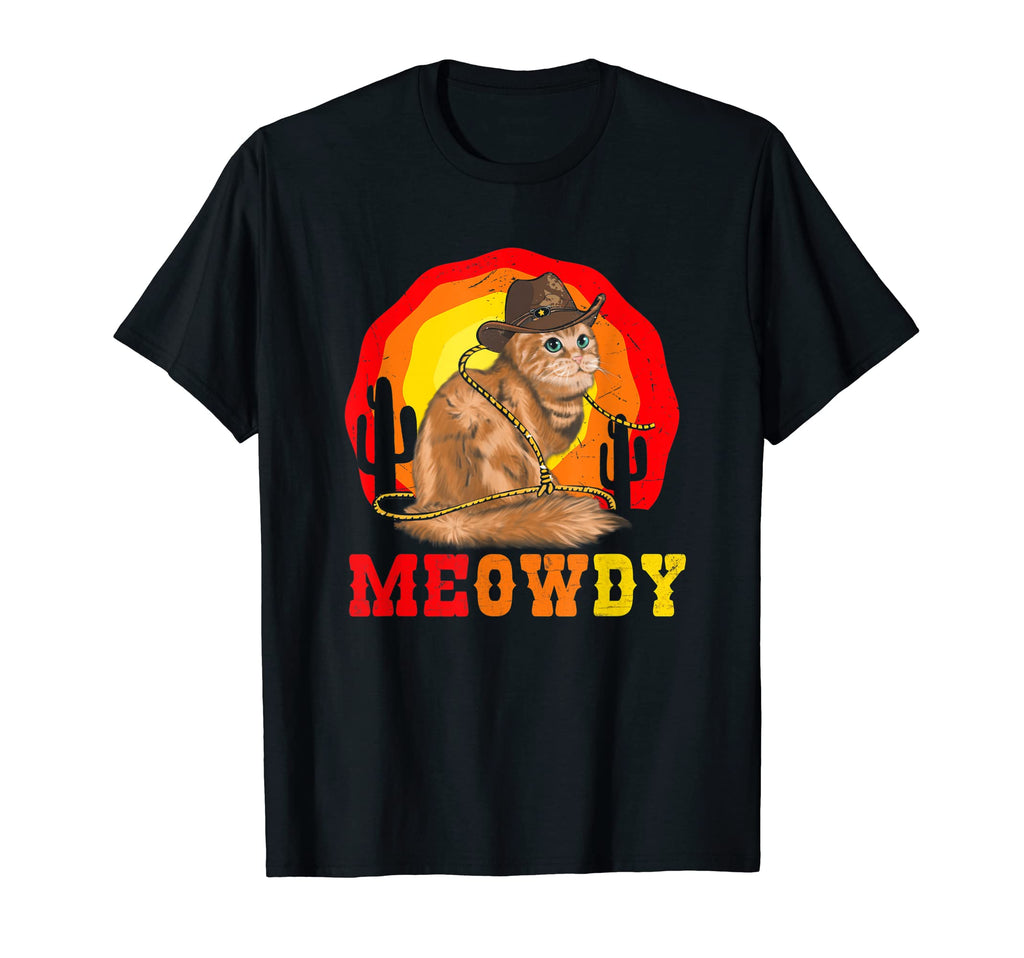 Meowdy Funny Country Music Cat Cowboy T-Shirt - Trendy Graphic for Adults - T-Shirt, Sweatshirt, Hoodie