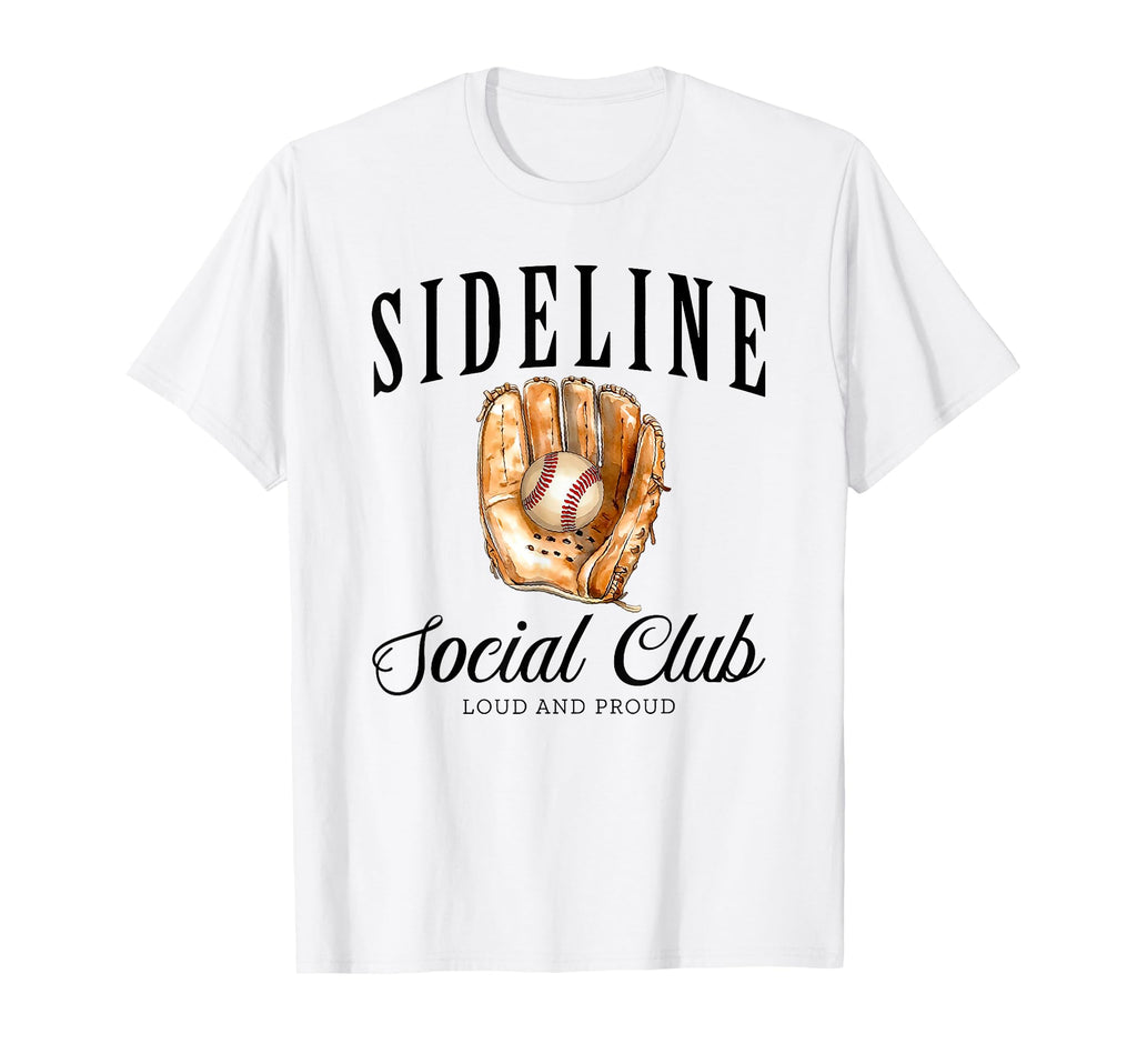 Sideline Social Club Baseball T-Shirt - Aesthetic Graphic for Adults - T-Shirt, Sweatshirt, Hoodie