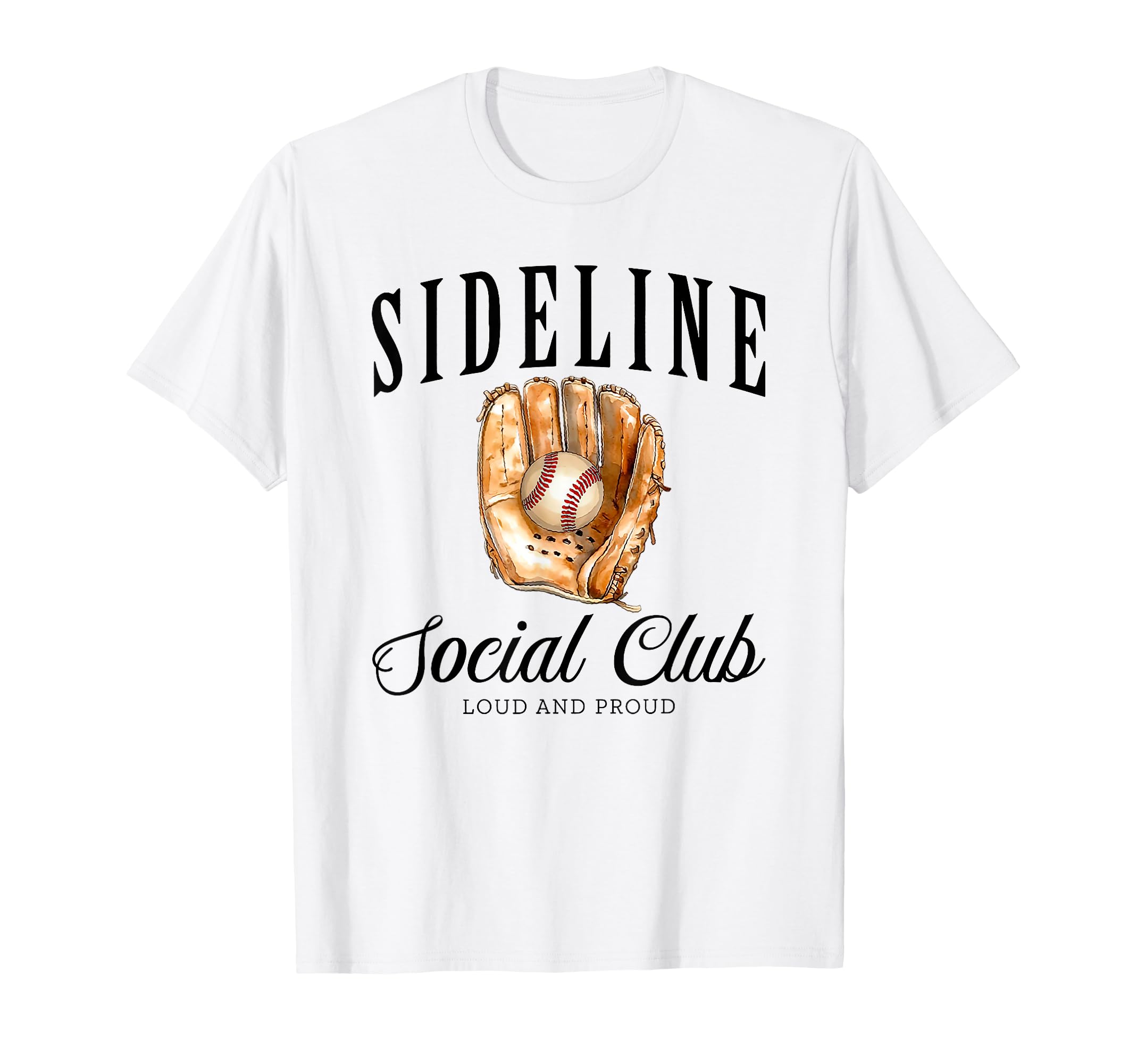 Sideline Social Club Baseball T-Shirt - Aesthetic Graphic for Adults - T-Shirt, Sweatshirt, Hoodie