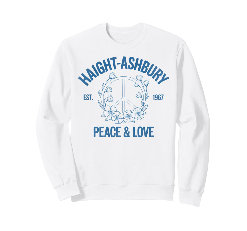 Haight Ashbury 1967 Hippie Peace 60S Boho Sweatshirt - Graphic Print Unisex - T-Shirt, Sweatshirt, Hoodie