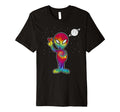Tie Dye Peace Alien Distressed T-Shirt - Custom Art Print Unisex - T-Shirt, Sweatshirt, Hoodie